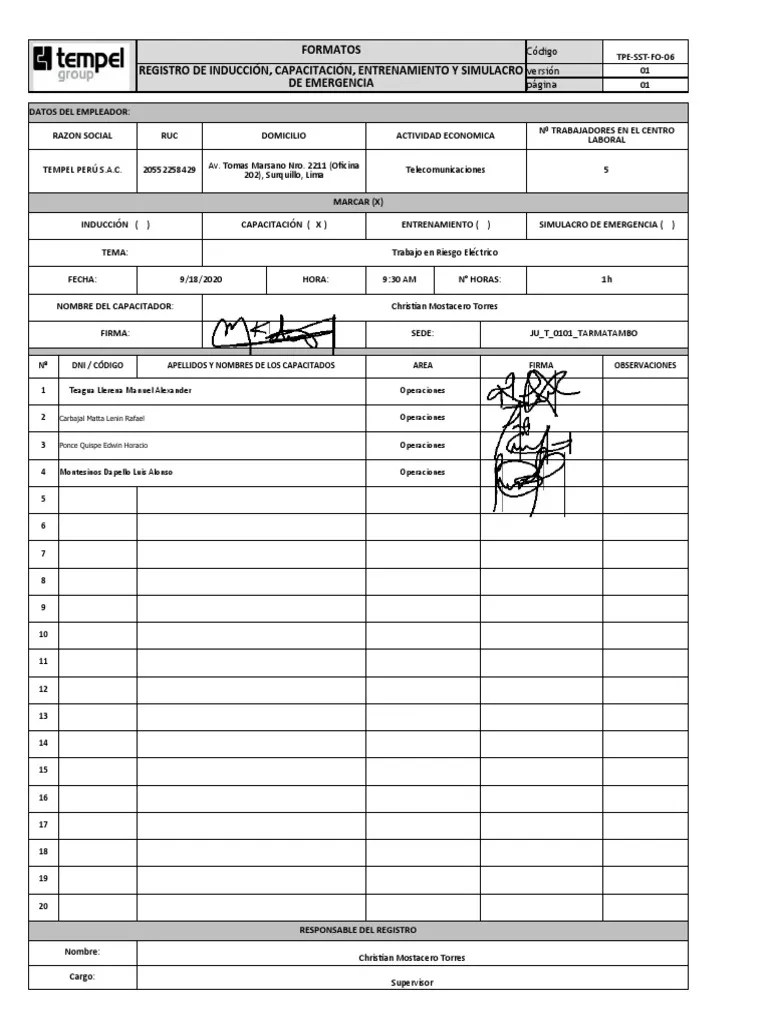 Capacitación Riesgo Eléctrico | Descargar Gratis PDF | Business