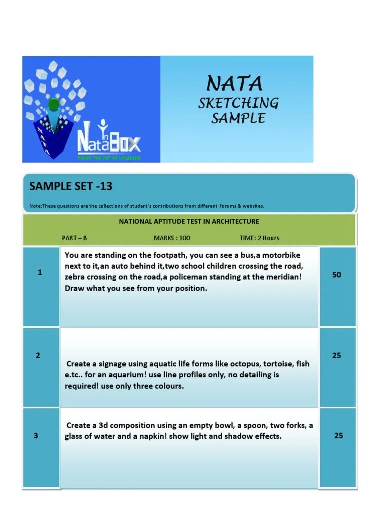 Nata sample papers