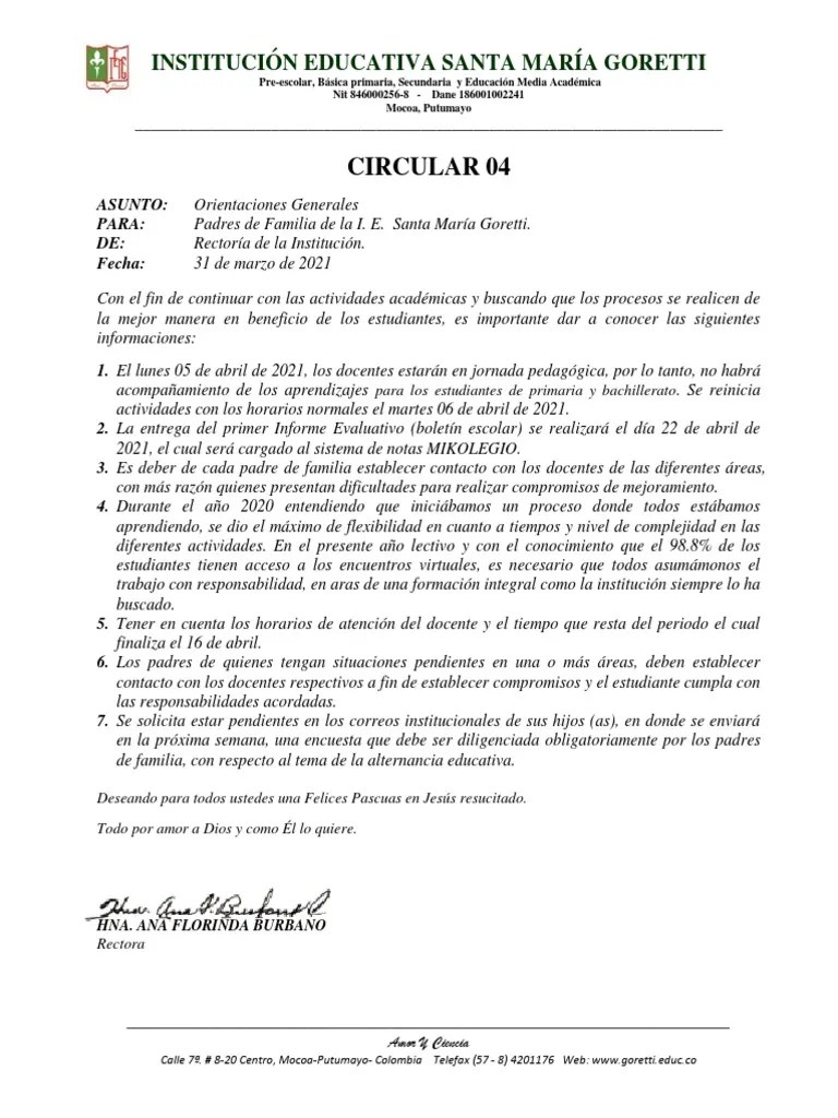 Orientaciones Generales Para Padres De Familia Sobre El Inicio Del Año ...