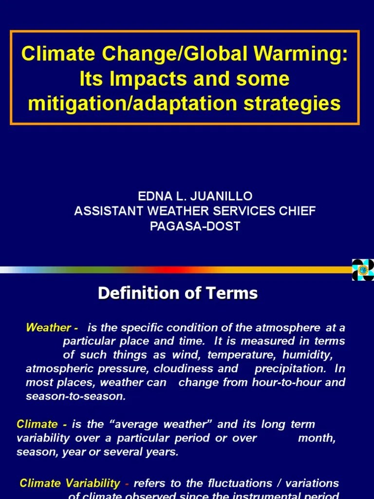 Climate Change/Global Warming: Its Impacts And Some Mitigation ...