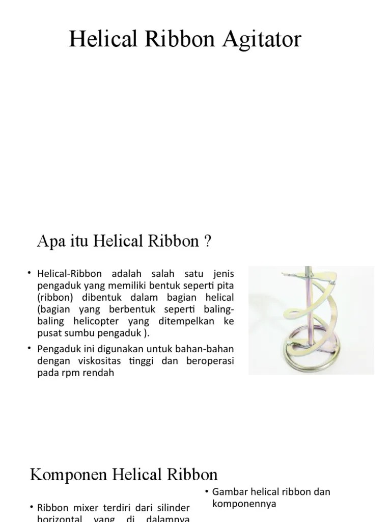 Agitator-Helical Ribon | PDF