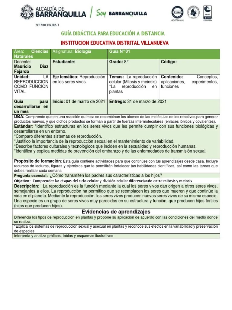 Biologia Grado 8 | PDF | Biología Celular) | Organismos