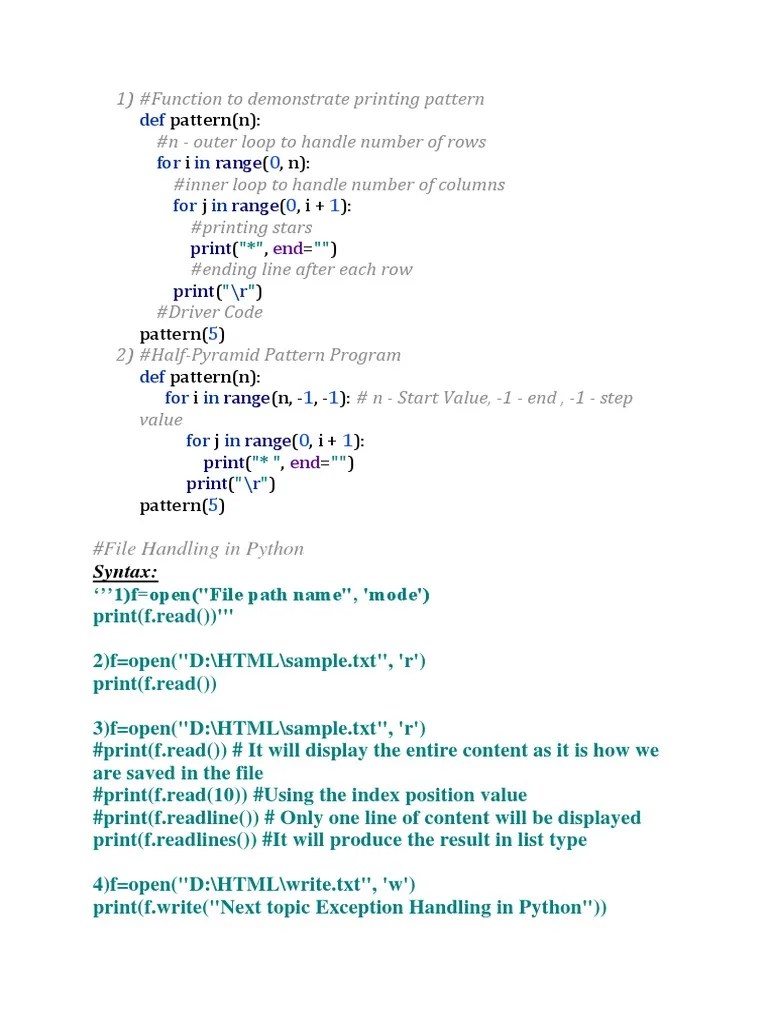 File Handling In Python | PDF | Text File | Control Flow
