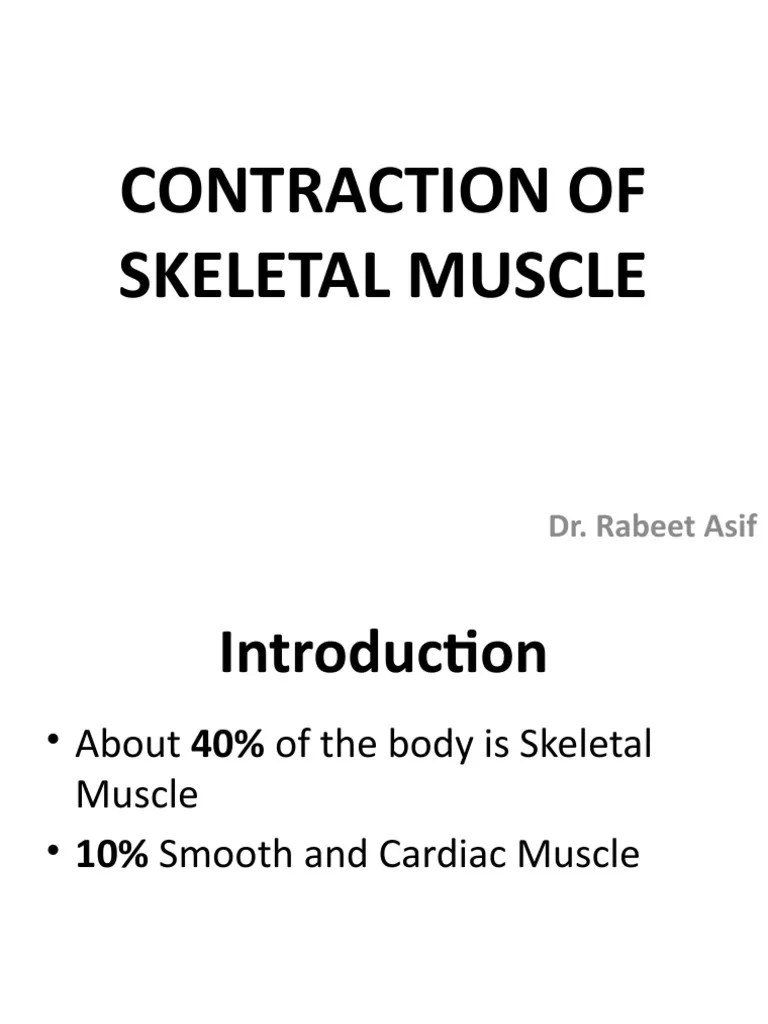 Contraction Of Skeletal Muscle | PDF