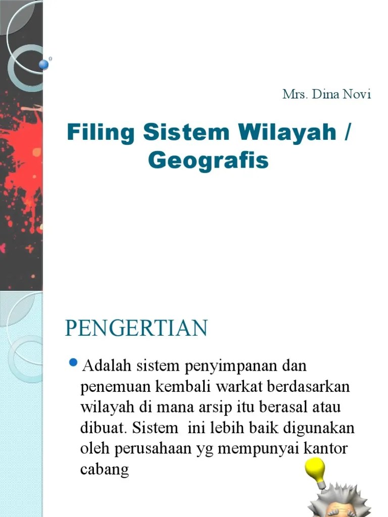 Filing Sistem Wilayah | PDF