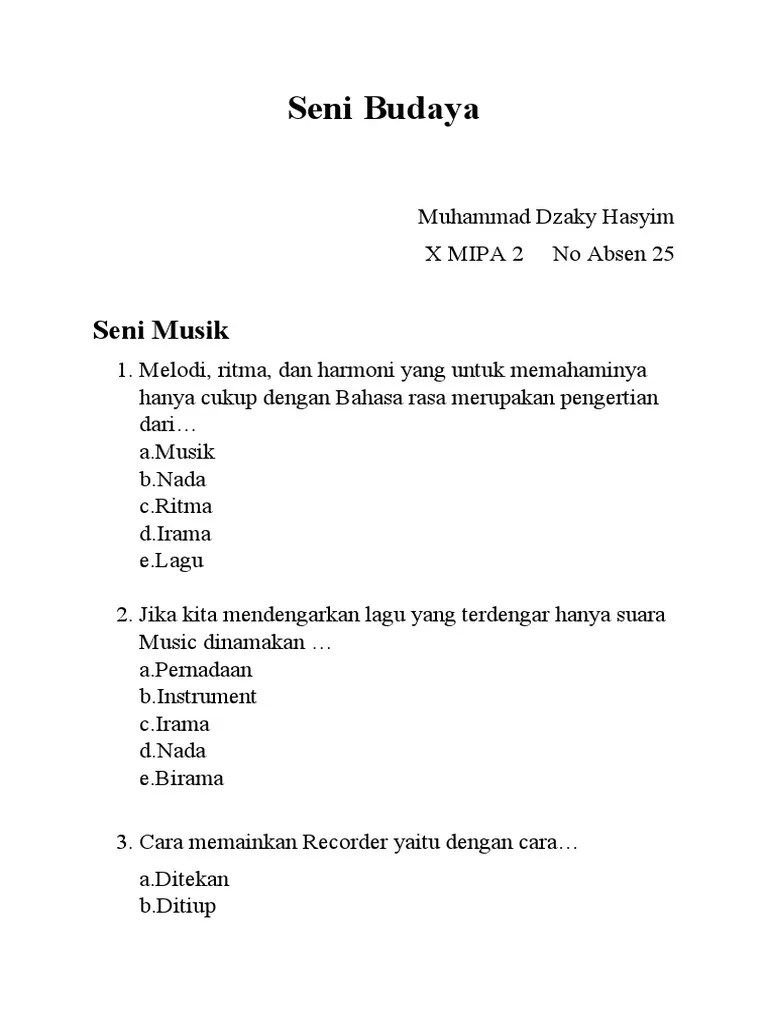 Seni Budaya | PDF