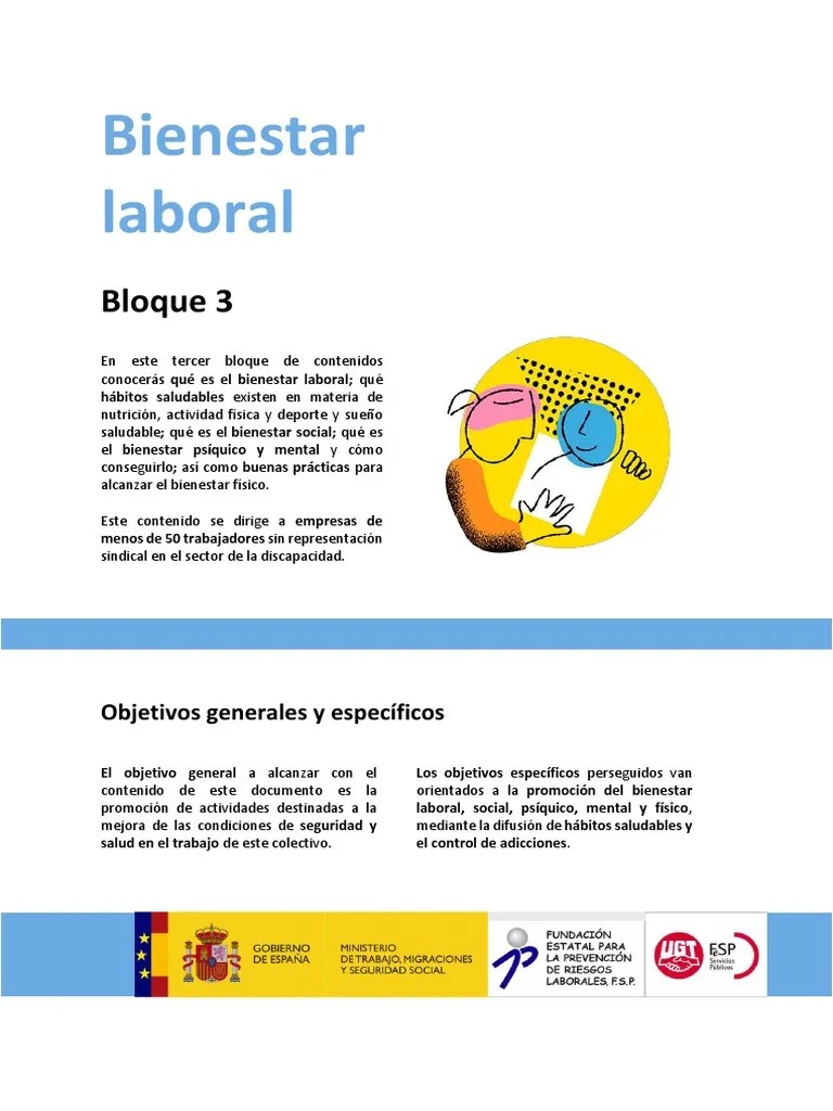 Riesgos Bloque 3 Bienestar Laboral Saludlaboralydiscapacidad | PDF | Nicotina | Dormir