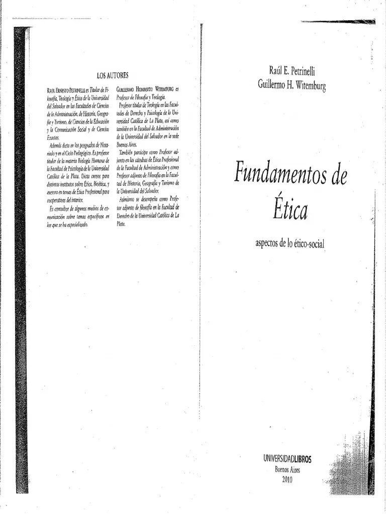 Fundamentos De La Etica | PDF
