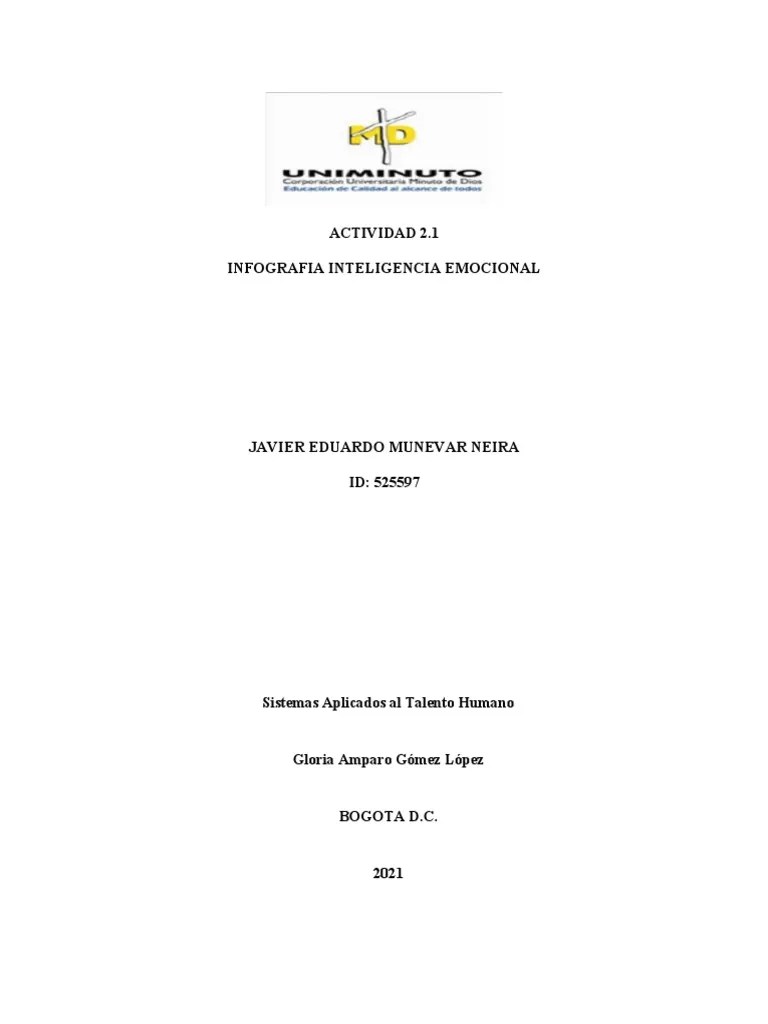 Actividad 2.1 Inteligencia Emocional | PDF | Inteligencia Emocional ...