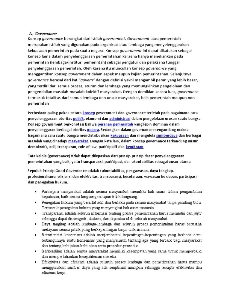 Konsep Governance | PDF