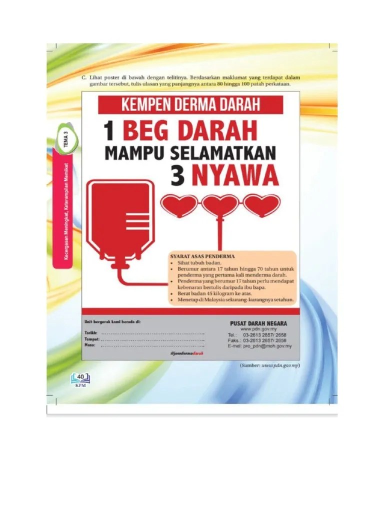 Ulasan poster kempen derma darah pt3 memberi bantuan darah kepada orang yang memerlukan. Ulasan Bentuk Grafik Pdf