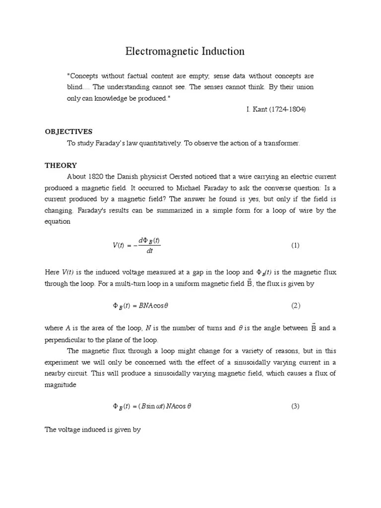 Induction Inductor Inductance