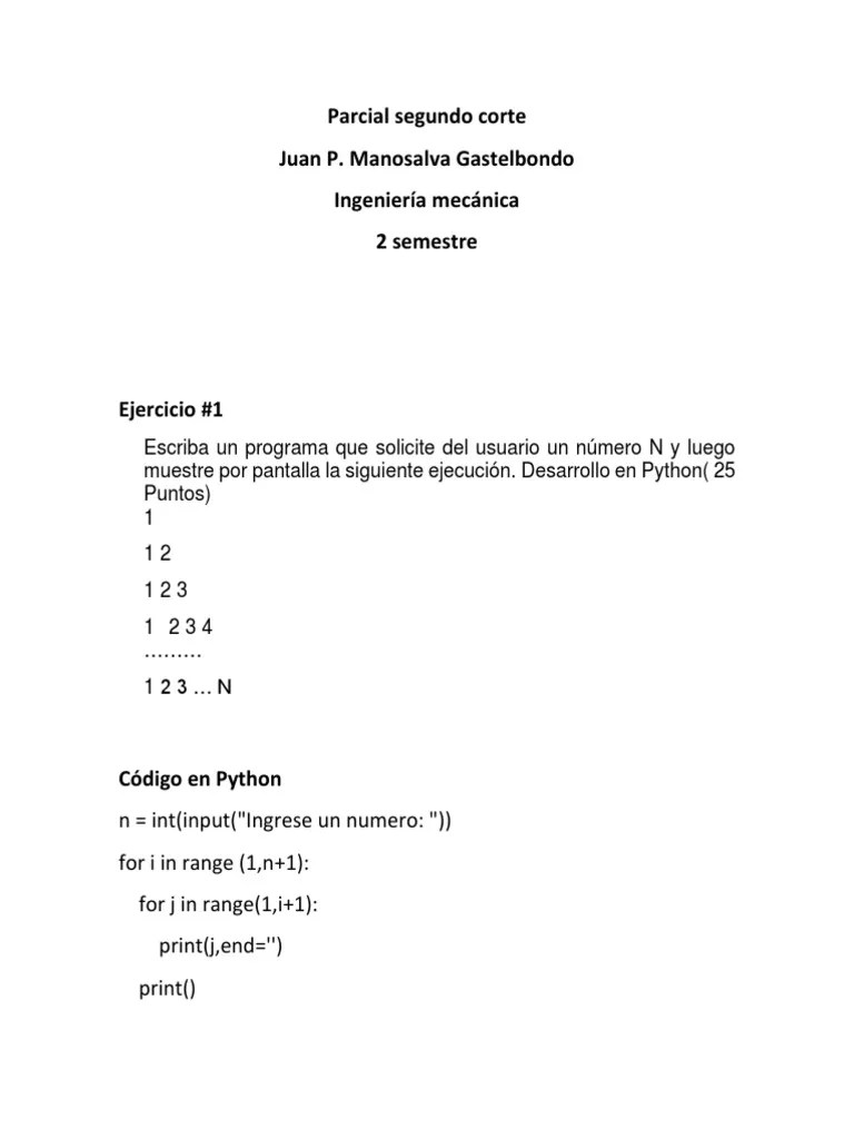 Parcial Segundo Corte Programacion | PDF