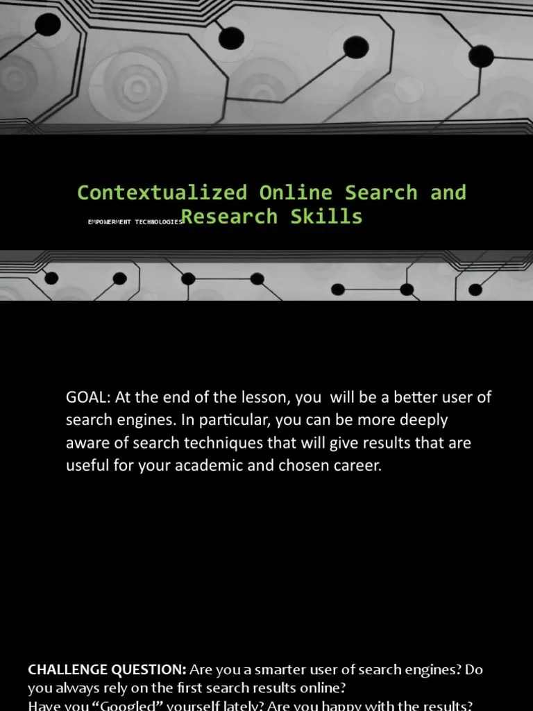 Empowerment Technologies Lesson 1 | PDF | Business