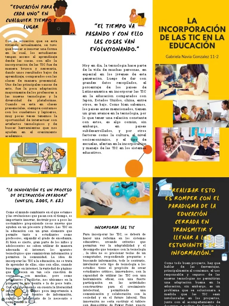 La Incorporación De Las Tic En La Educación | PDF | Tecnología De ...