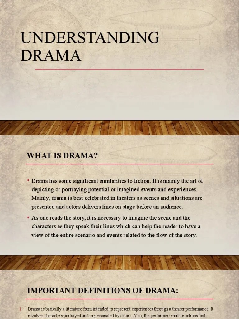 4th Quarter - Lesson 8 - Understanding Drama | PDF | Comedy | Play (Theatre)