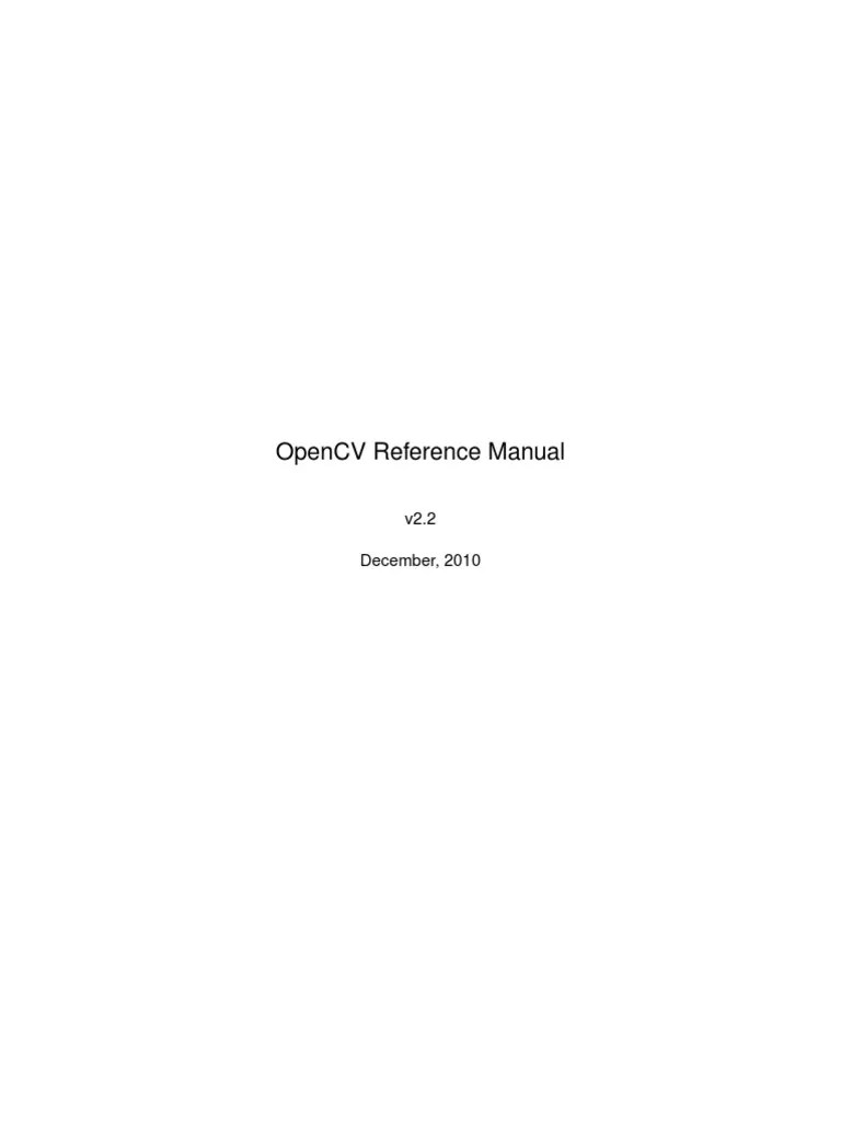 Opencv | PDF | Algorithms And Data Structures | Algorithms