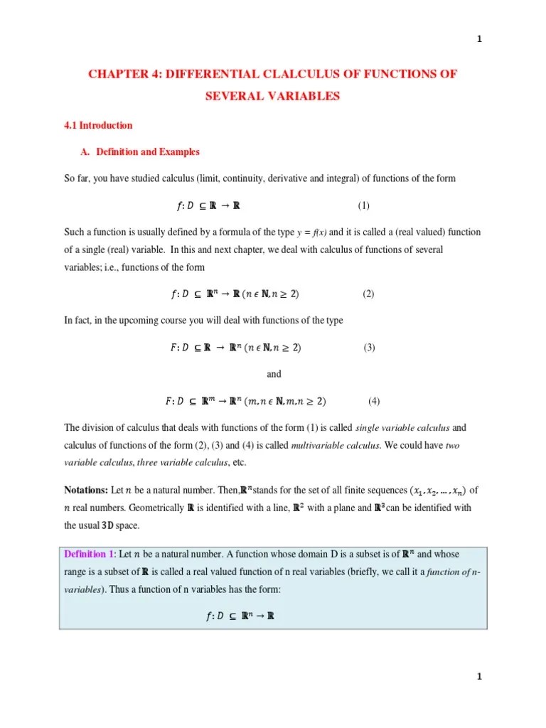 Multivariable Calculus - Unit4 - By Dr. Tadesse Bekeshie | PDF ...