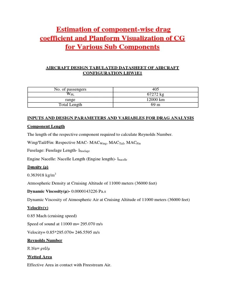 Drag Estimation | PDF | Drag (Physics) | Empennage