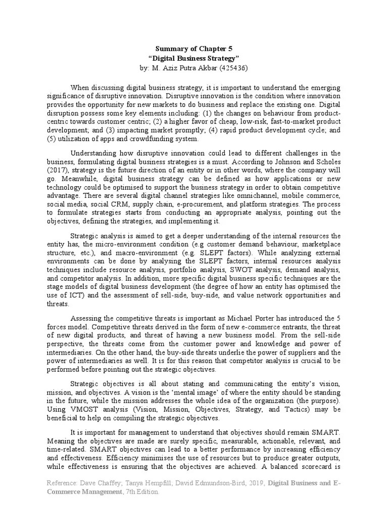 Summary Chapter 5 