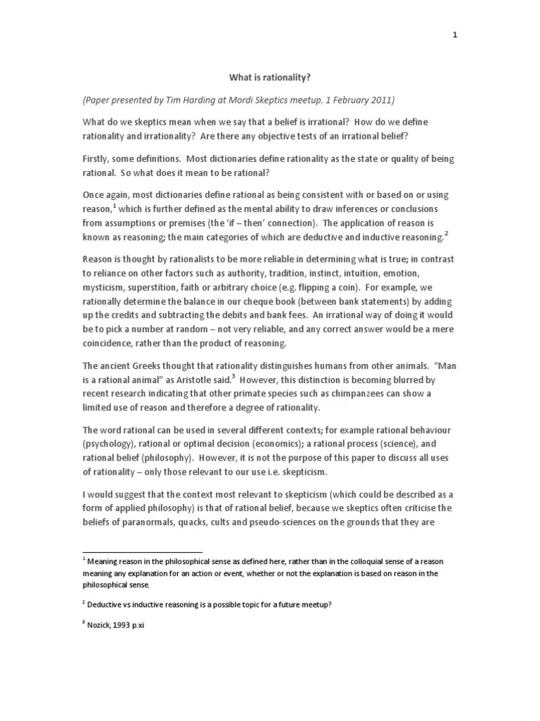 What Is Rationality? | Rationality | Reason