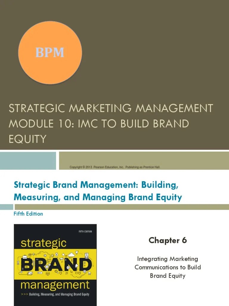 Module 10-Integrating Marketing Communications To Build Brand Equity ...
