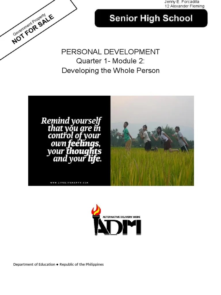 PerDev Q1 Module 2 Developing The Whole Person Ver1-ForCADILLA | PDF ...