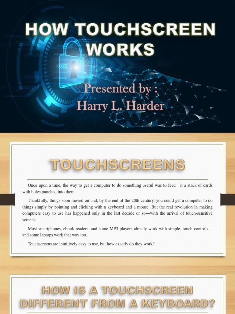 Presentation - How Touch Screen Works | PDF | Touchscreen | Computer ...