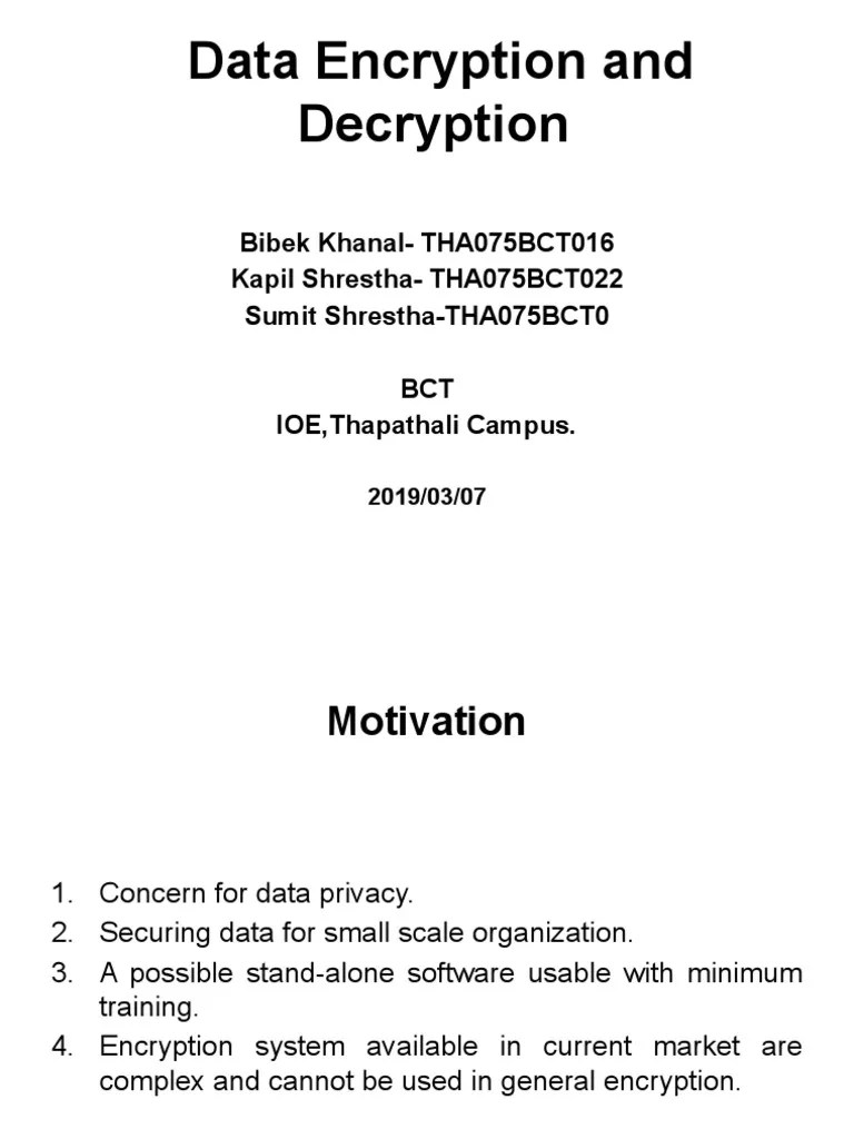 Data Encryption And Decription | PDF | Encryption | Computer Data