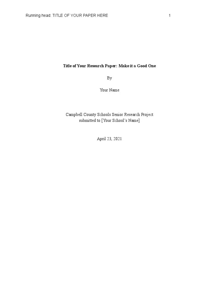 Research Paper Template 1 | PDF | Citation | Bibliography