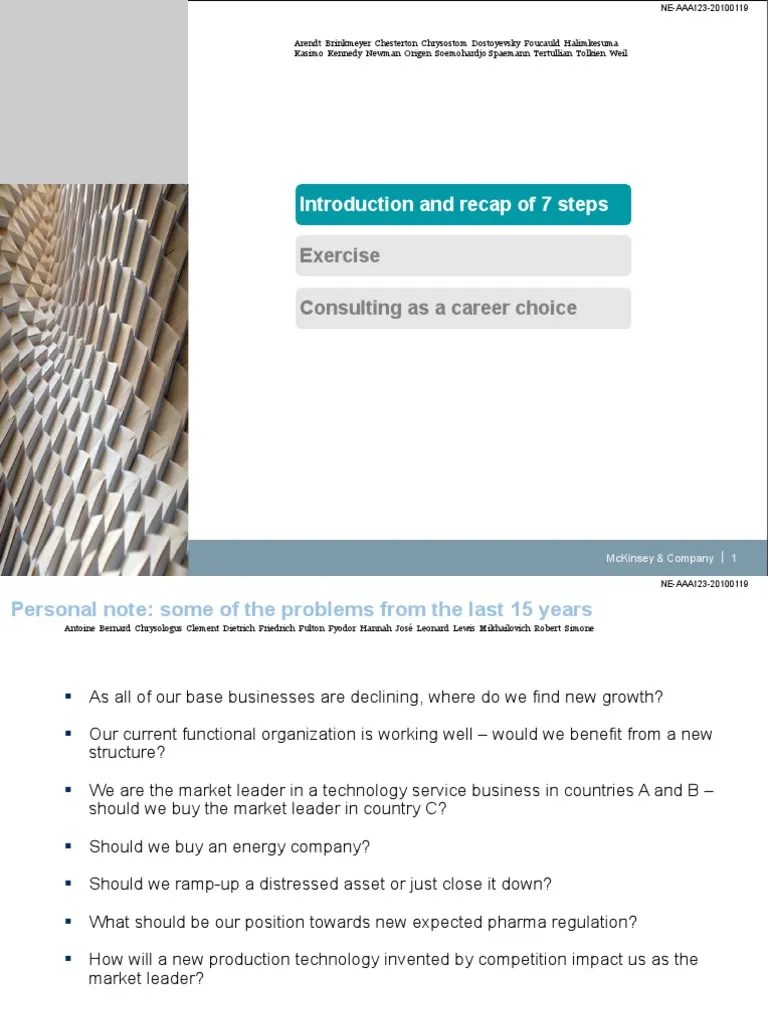 7-Step Problem-Solving Process | PDF | Retail | Mc Kinsey & Company