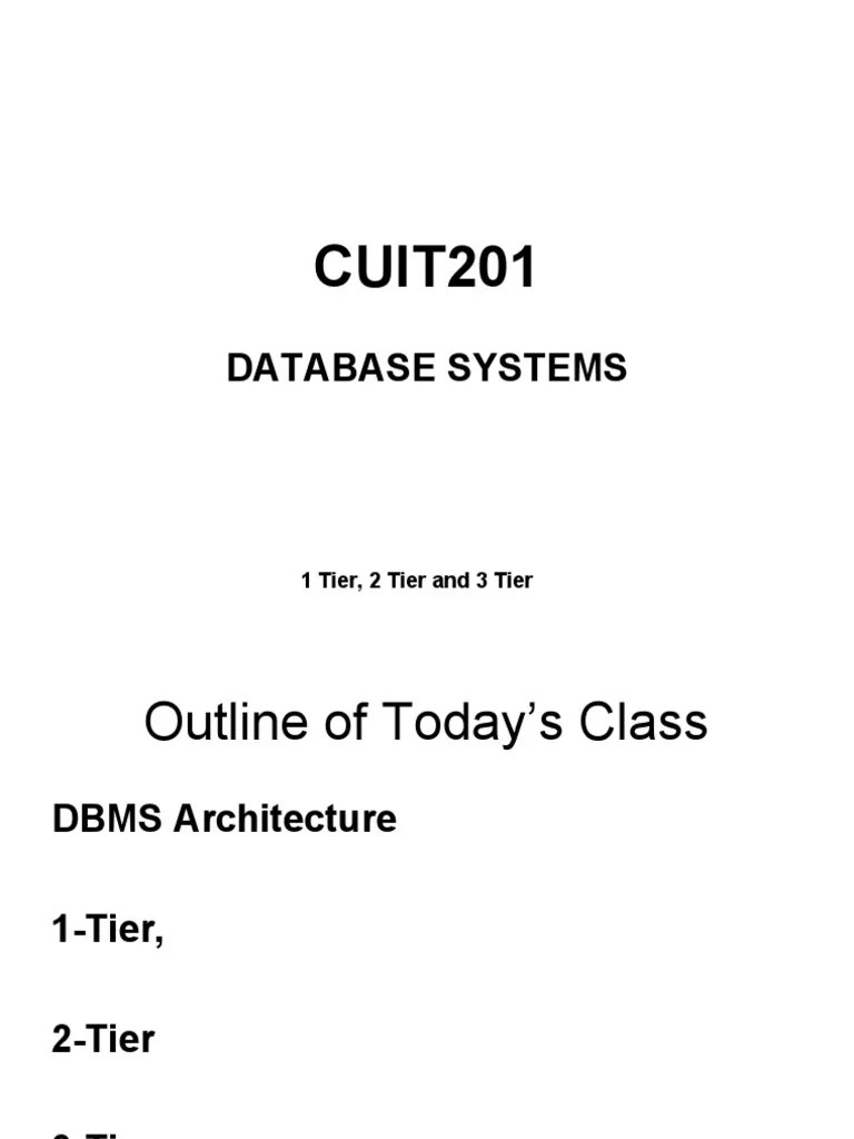 Lecture 2 - Database Architecture | PDF | Databases | Information Management