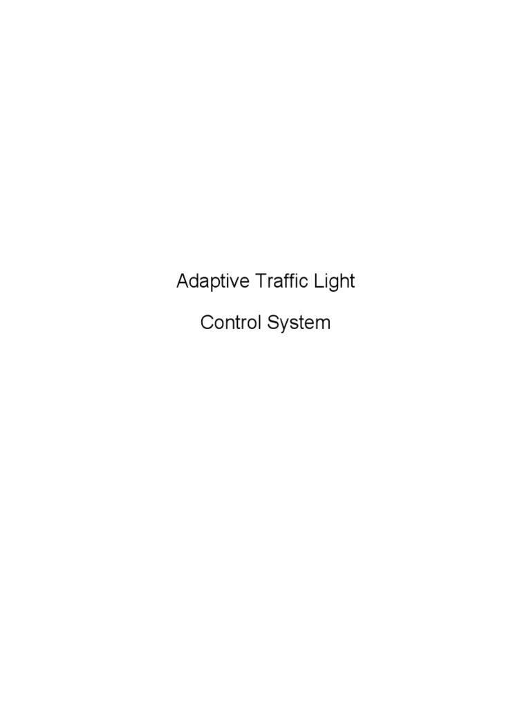 Adaptive Traffic Light Control System | PDF | Traffic | Microcontroller