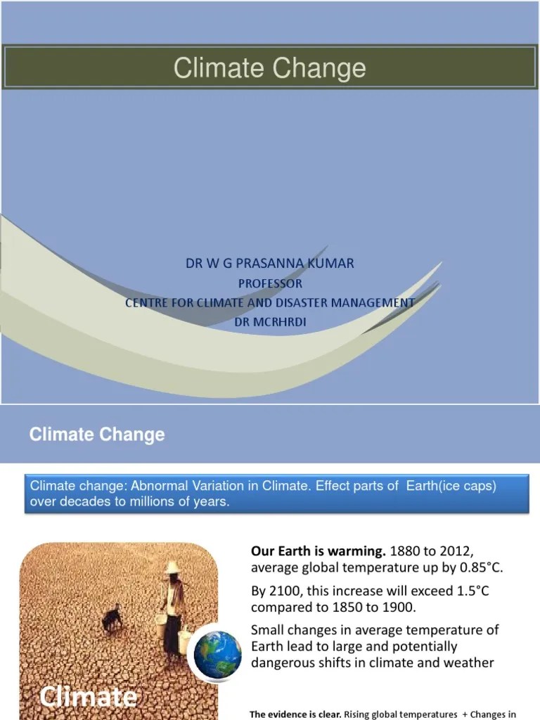 Climate Change And India | PDF | Climate Change | Climate