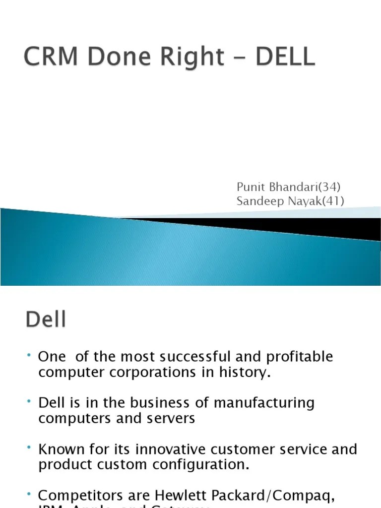 CRM Dell | PDF | Dell | Customer Relationship Management