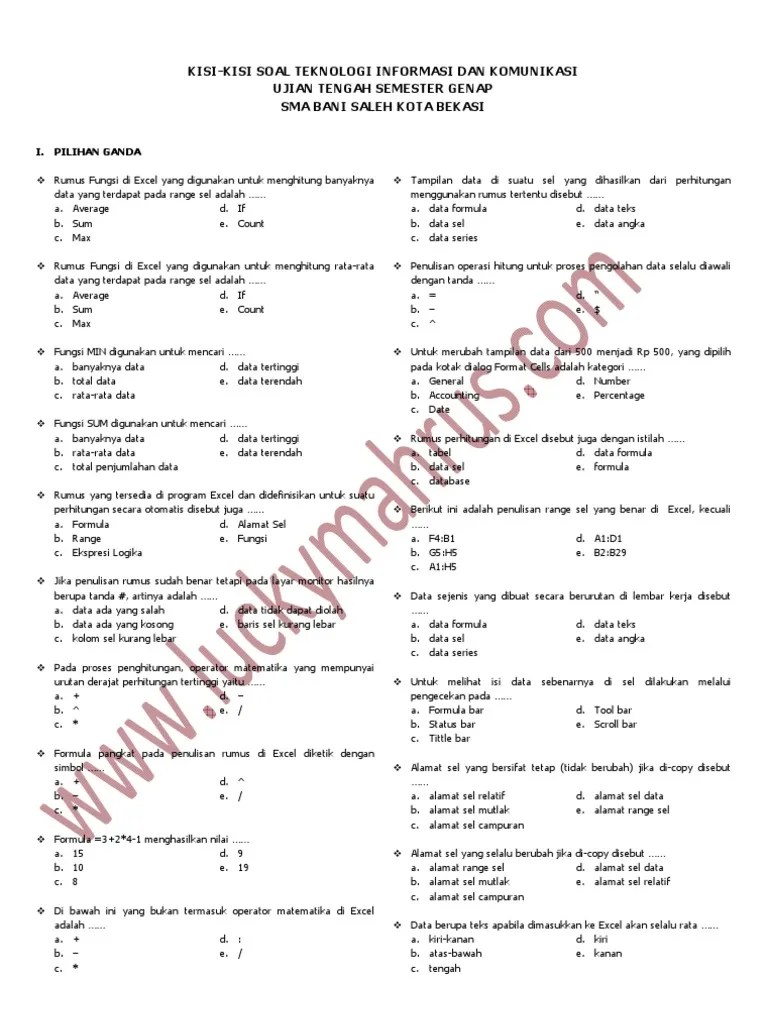 Image by tawnyactdhayter contoh soal penilaian tengah semester 1 bahasa indonesia kelas x sma/ma tahun pelajaran 2018/2019 ~ zuhri indonesia download soal bahasa indonesia pts semester 2 kelas xi 2020 kisi kisi soal ulangan harian kelas 3 sd semester 1 | templ macmumann contoh soal hots bahasa inggris smp kelas 8 kisi kisi soal bahasa indonesia. Kisi Kisi Soal Uts Genap Tik Kelas Xi