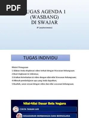 • dan politik luar negeri bebas aktif. Tugas Wawasan Kebangsaan Pdf