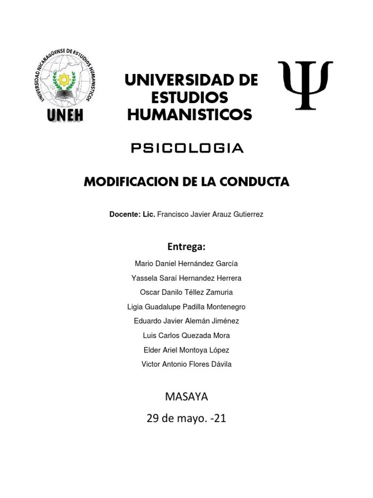 Modificacion De La Conducta | PDF | Modificación De Comportamiento | Comportamiento