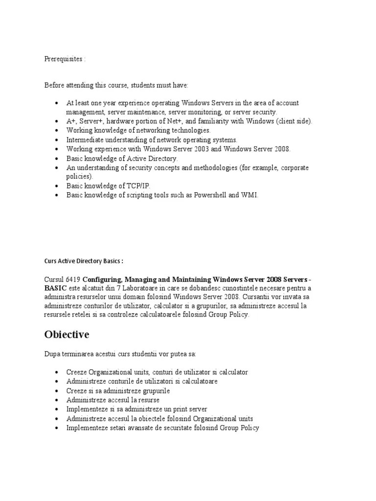 Active Directory Basics | PDF | Group Policy | Microsoft Software