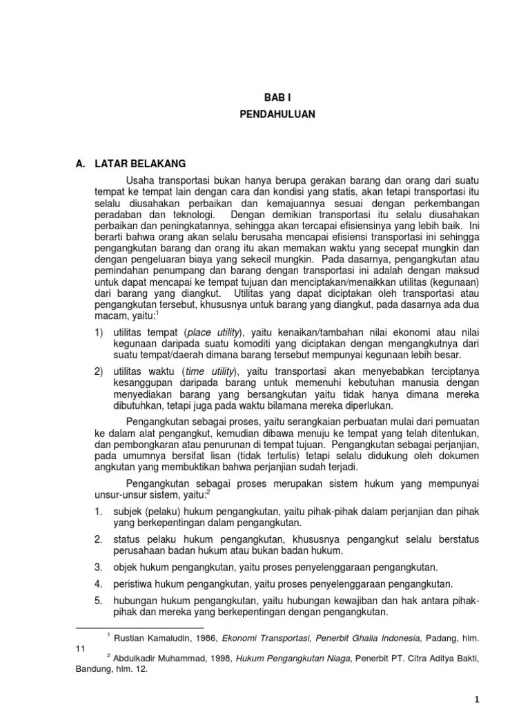 Perjanjian Pengangkutan Barang Melalui Kapal Laut | PDF