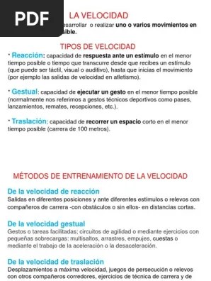 Uno la queda y persigue al resto, tratando de tocar a alguno. La Velocidad Pdf