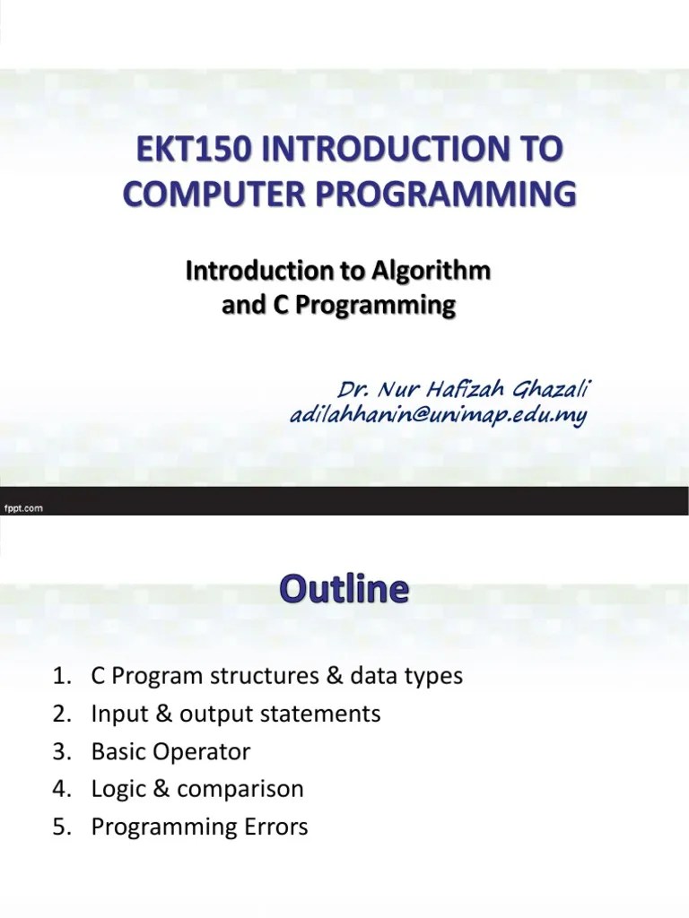 02 - Introduction To C Programming | PDF | Integer (Computer Science ...