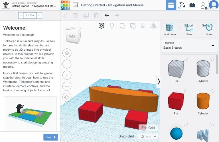 3D Design Getting Started - Navigation And Menus Tinkercad | PDF