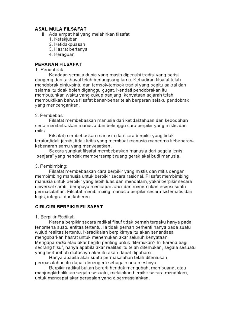 Diktat Filsafat | PDF