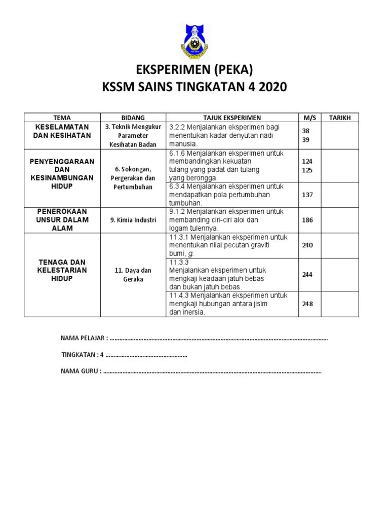 Text of laporan eksperimen sains. Edisi Pelajar Eksperimen Wajib Peka Sains Ting 4 Pdf