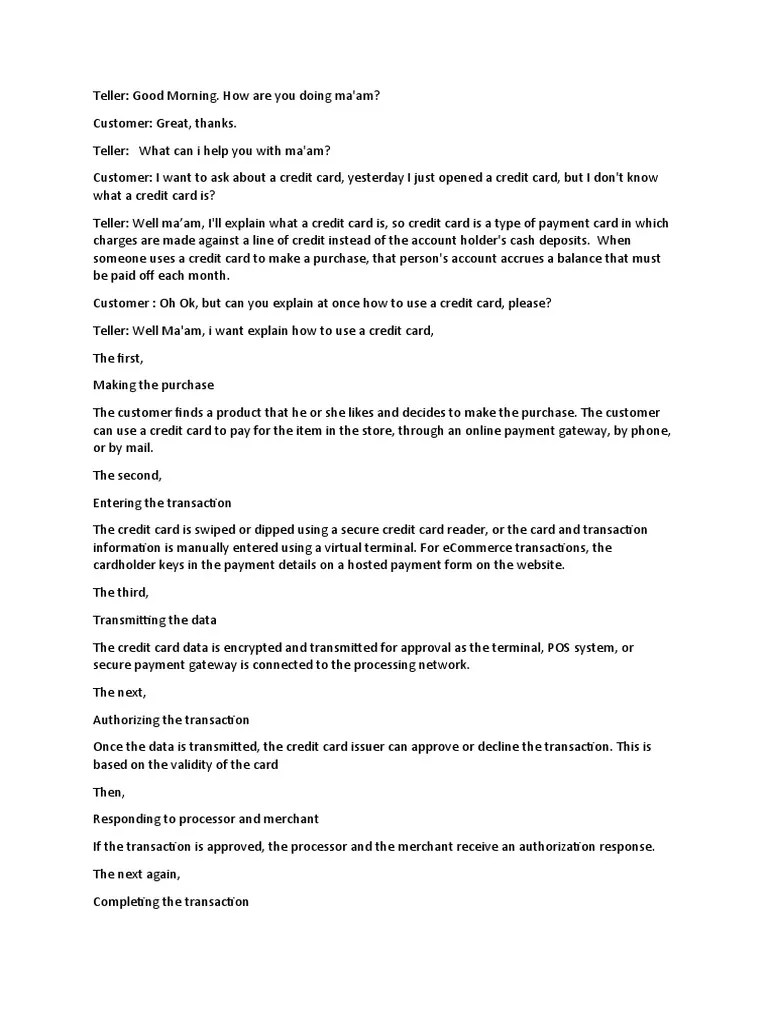 Dialogue Credit Card | PDF | Credit Card | Financial Transaction