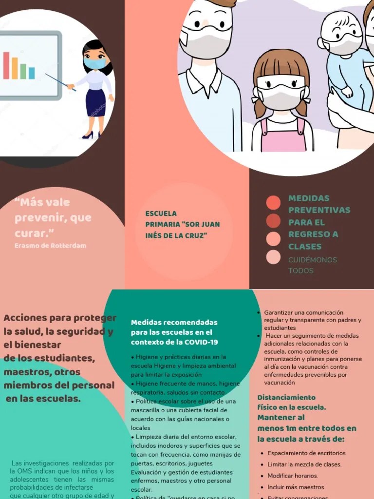Triptico Para Un Regreso A Clases Seguro | PDF | Salud Pública | Medicina