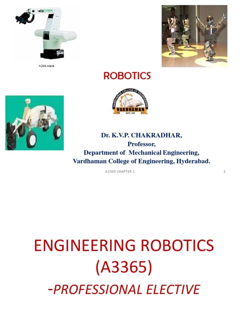 Unit I Introduction Engineering Robotics | Download Free PDF | Robot ...