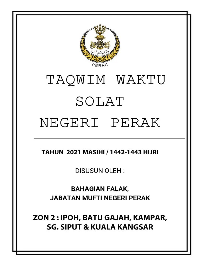 Waktu solat 23 ogos 2022 , 25 muharam 1444h. Zon 2 Pdf