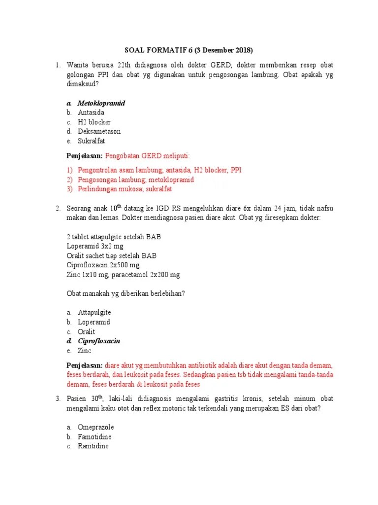 Soal Formatif 6 + Pembahasan | PDF
